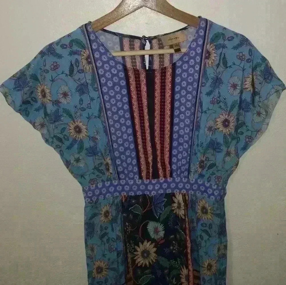 ANTHRO" Kachel Eliason Floral Printed Dress - Picture 5 of 8